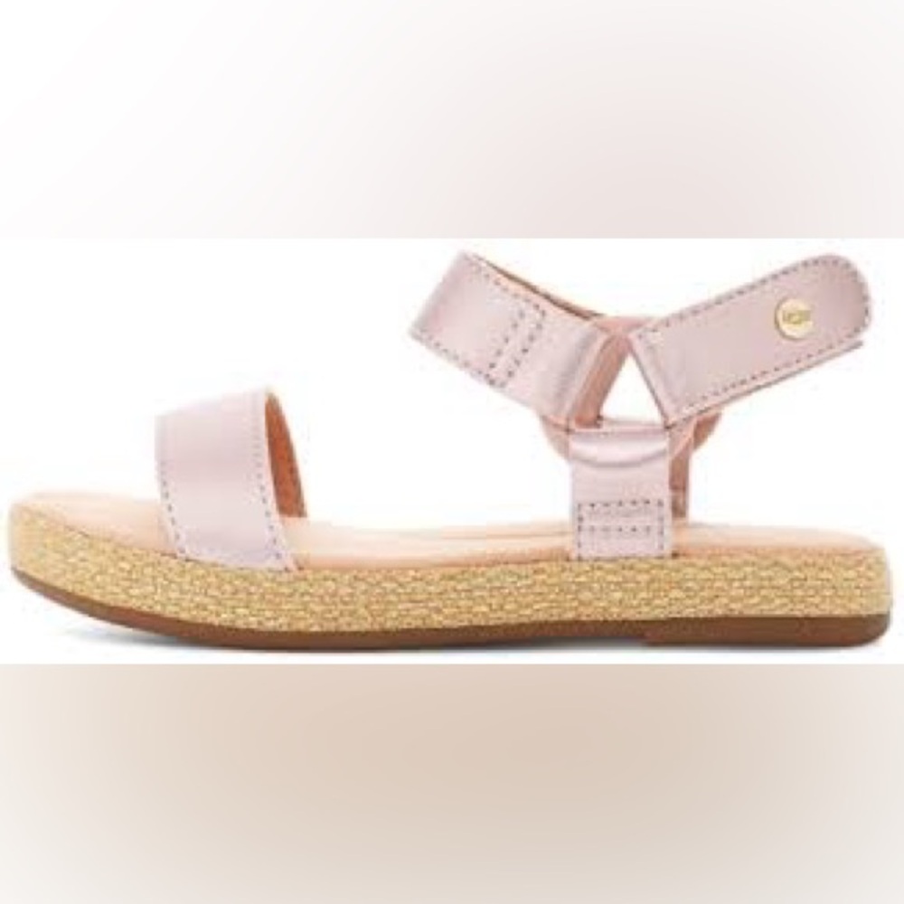 New In Box UGG Rynell Sandal Rose Gold. Girls Size 12